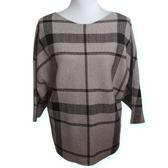ADRIENNE VITTADINI GRAY & DARK GRAY SWEATER SZ.XL EUC. - Picture 1 of 4